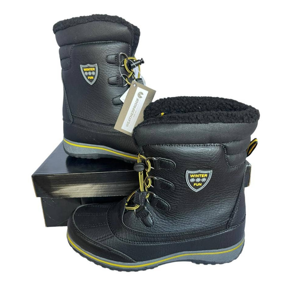 💎✨SALE✨💎 NIB Weatherproof SLEIGH Blk Yellow Men's Boots